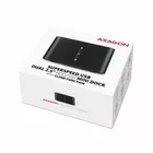 AXAGON MINI stacja dokująca ADSA-D25, USB 3.2 Gen 1 - 2x SATA 6G 2.5&quot; SSD/HDD CLONE