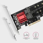 AXAGON Karta rozszerzeń PCEM2-ND, PCIe x 8 kontroler 2x slot M.2 NVMe M-key RAID wsparcie dla płyt bez bifurkacji, w zestawie LP