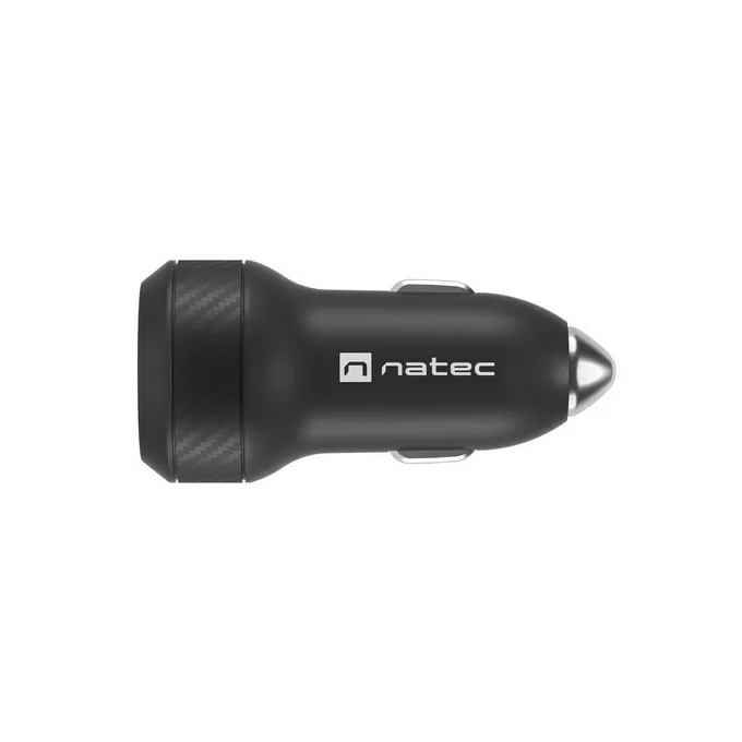 Natec Ładowarka samochodowa Coney 1x USB 1x USB-C QC 3.0 48W Czarna