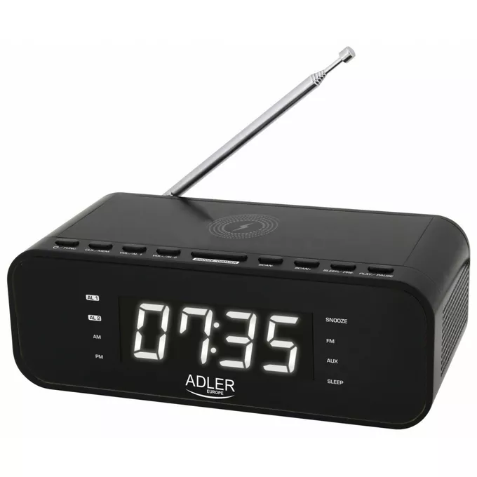 Adler Radiobudzik AD 1192B czarny