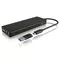 IcyBox Stacja dokująca IB-DK4080AC 9w1,2x HDMI & 2x DisplayPoprt,USB,Headset   combo, LAN, Power delivery up to 100W