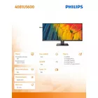 Philips Monitor 40 cali 40B1U5600 IPS HDMI DP USB-C HAS Głośniki