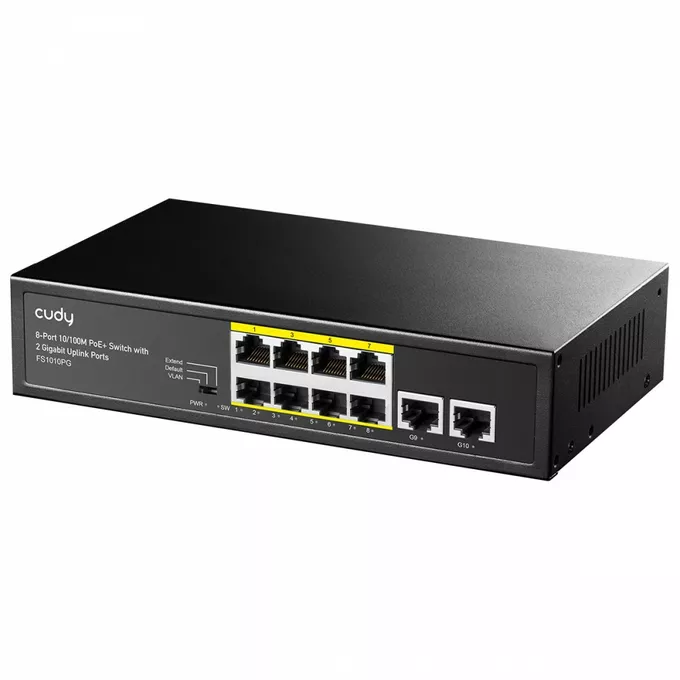 Cudy Przełącznik FS1010PG 8xFE PoE+ 120W 2xGigabit Uplink