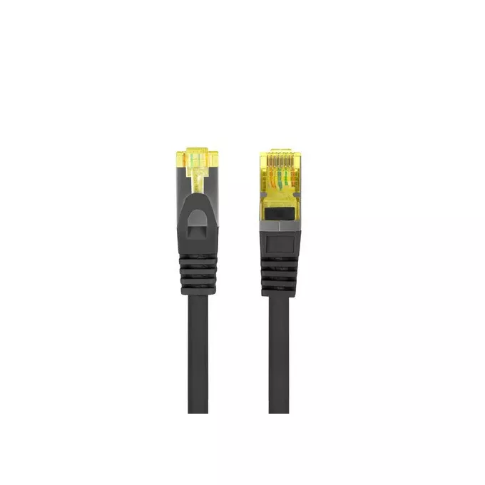 Lanberg Patchcord kat.6a S/FTP LSZH CU 1m fluke passed czarny