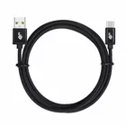 TB Kabel USB-USB C 3 m. czarny sznurek