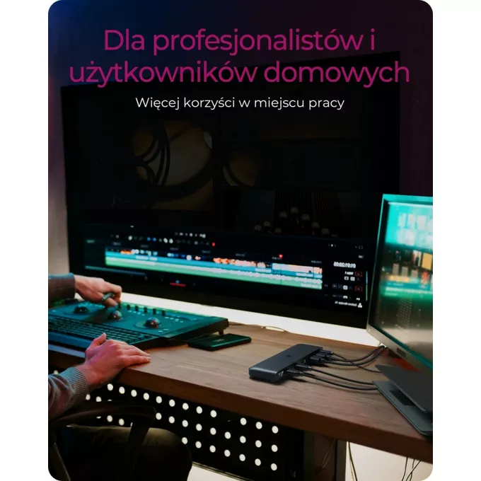 IcyBox Stacja dokująca IB-DK2116-C 12in1,HDMI,DP,LAN,USB