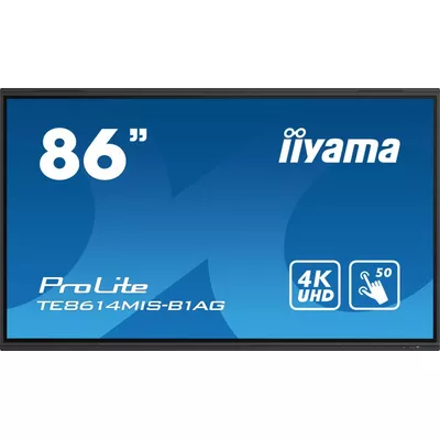 IIYAMA Monitor wielkoformatowy 85.6 cali TE8614MIS-B1AG INFRARED,50pkt,VA,4K,7H,WiFi,MIC,USB-C