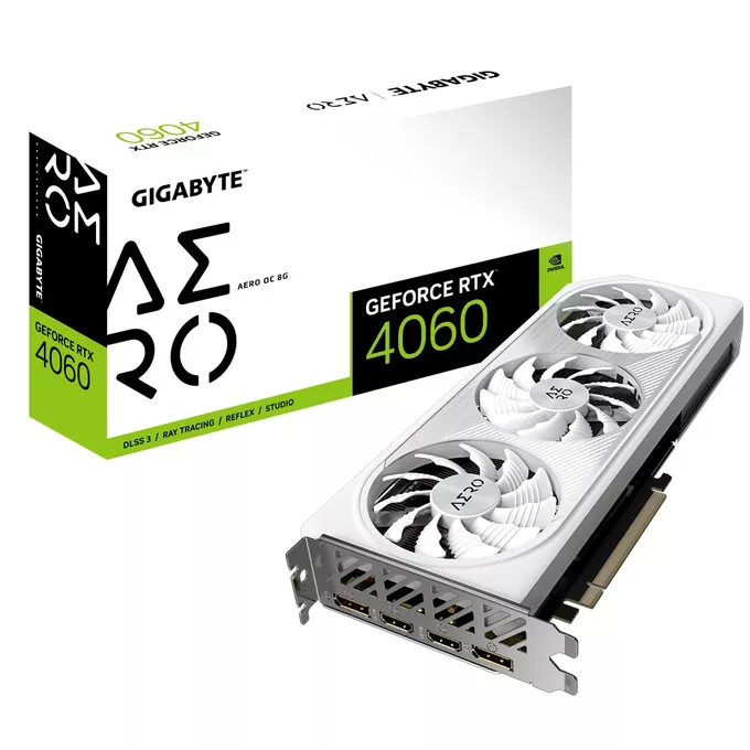 Gigabyte Karta graficzna RTX 4060 AERO OC 8G GDDR6 128bit 2DP/2HDMI