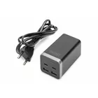 Digitus Ładowarka sieciowa uniwersalna, zasilacz GaN, 4 porty 2x USB-C 2x USB-A PD 3.0 65W Czarna