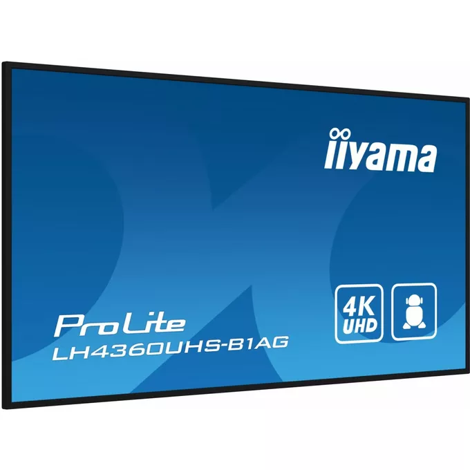 IIYAMA Monitor wielkoformatowy 43 cale LH4360UHS-B1AG matowy 24h/7 500(cd/m2) VA 3840 x 2160 UHD(4K) Android.11 Wifi CMS(iiSignage2)