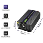 Qoltec Przetwornica napięcia Monolith 600 MS Wave | 12V na 230V |       300/600W | USB