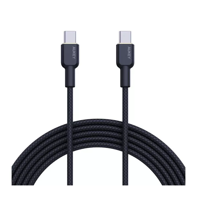 AUKEY CB-NCC2 nylonowy kabel USB C - USB C | 1.8m | 3A | 60W PD | 20V