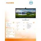 Dell Monitor P3424WEB 34 cale IPS Zakrzywiony WQHD (3440x1440)/21:9/HDMI/DP/USB-C/RJ-45/Kamera/Głośniki/Mikrofon/3Y