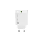 Natec Ładowarka sieciowa Ribera 1x USB-A + 1x USB-C 20W Biała