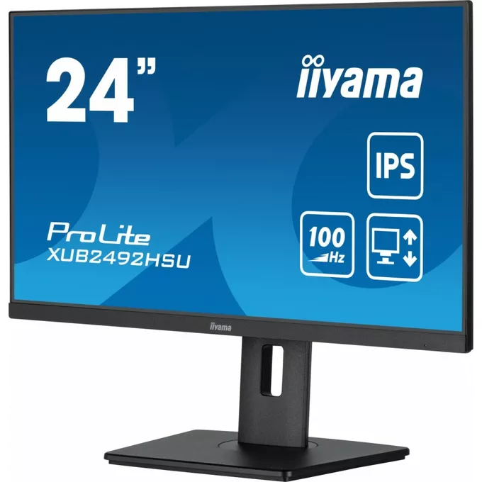 IIYAMA Monitor 23.8 cala XUB2492HSU-B6 IPS,HDMI,DP,VGA,100Hz,PIVOT,USB,HAS/150mm