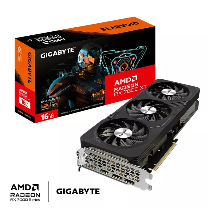 Gigabyte Karta graficzna Radeon RX 7600 XT GAMING OC 16G GDDR6 128bit 2DP/2HDMI