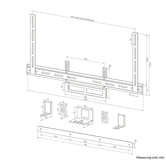 Neomounts by NewStar Uchwyt AV2-500BL