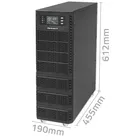 Qoltec Zasilacz awaryjny UPS 6kVA | 6000W | Power Factor 1.0 | LCD | EPO| USB | On line