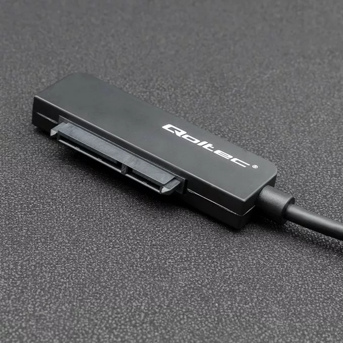 Qoltec Adapter SATA | Przejściówka na dysk SSD HDD 2.5&quot; | USB-C | Super speed 5Gb/s | 2TB