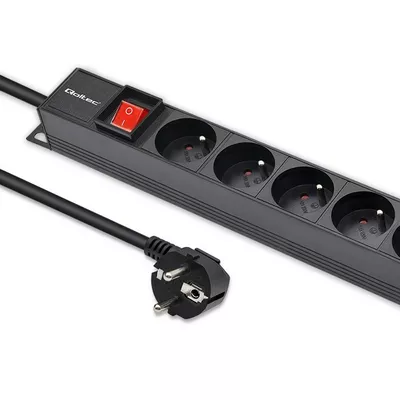 Qoltec Listwa zasilająca PDU do RACK | 16A | 16xFRENCH | Pionowa | 1.8m