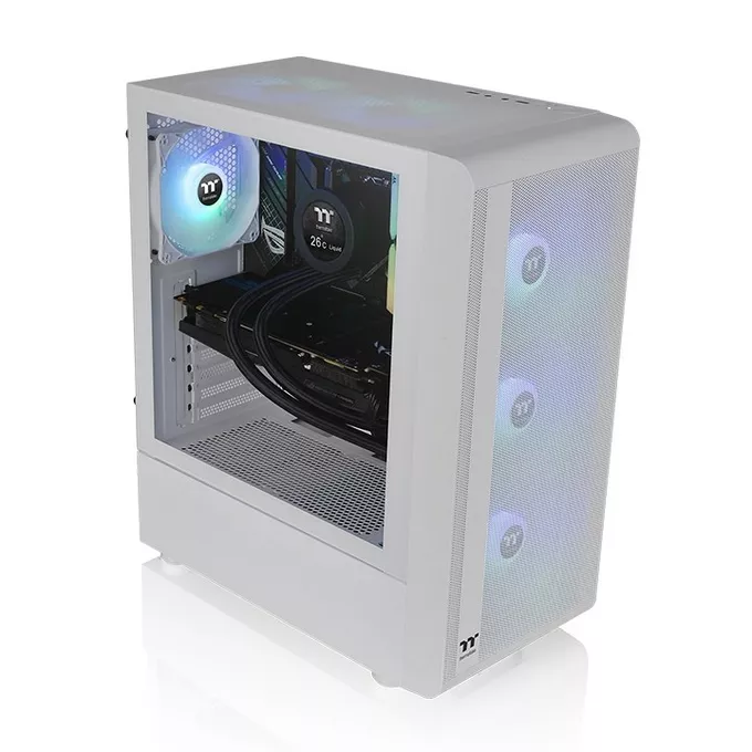 Thermaltake Obudowa - S200 Tempered Glass ARGB 3x12cm Snow