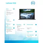 Dell Notebook Latitude 7650 Win11Pro Ultra 7 155U/16GB/512GB SSD Gen4/16 FHD+/Int/FgrPr&amp;SmtCd/FHD/IR Cam/Mic/WWANready+BT/Backlit Kb/3C/3YPS