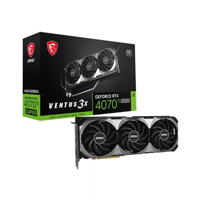 MSI Karta graficzna GeForce RTX 4070 Ti SUPER 16G VENTUS 3X OC GDDRX6 256bit