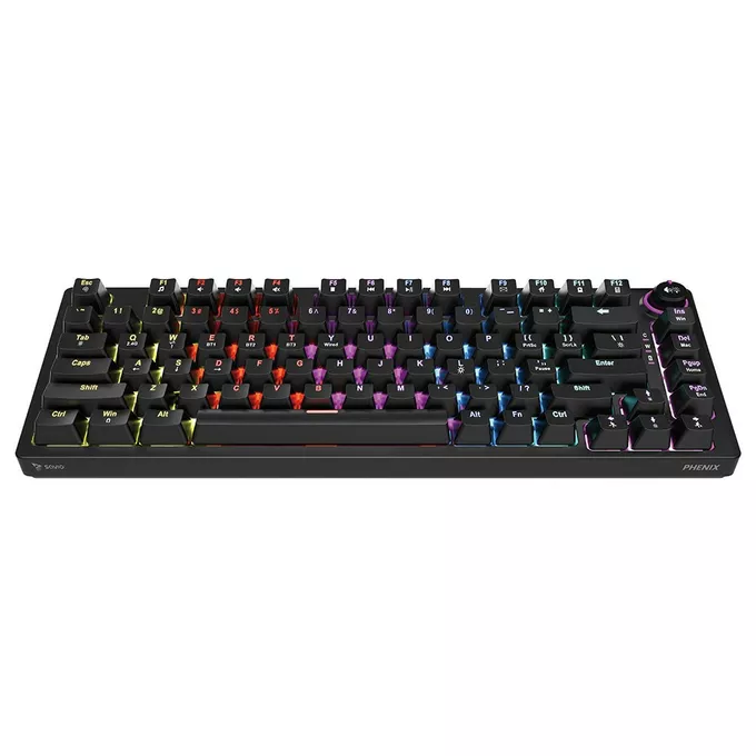 Savio Klawiatura mechaniczna bezprzewodowa PHENIX Gateron Red Pro, ABS