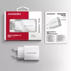 AXAGON ACU-QC18W Ładowarka sieciowa QC 18W, 1x port USB-A, QC3.0/AFC/FCP/SMART Biała