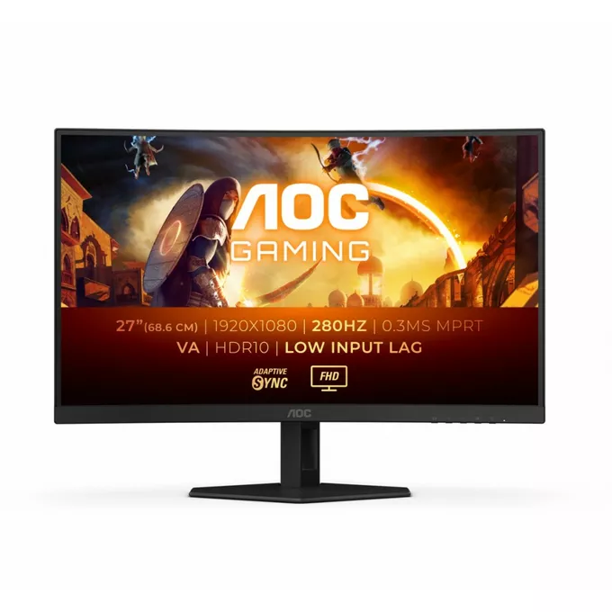 AOC Monitor C27G4ZXE 27 cali Zakrzywiony Fast VA 280Hz HDMIx2 DP