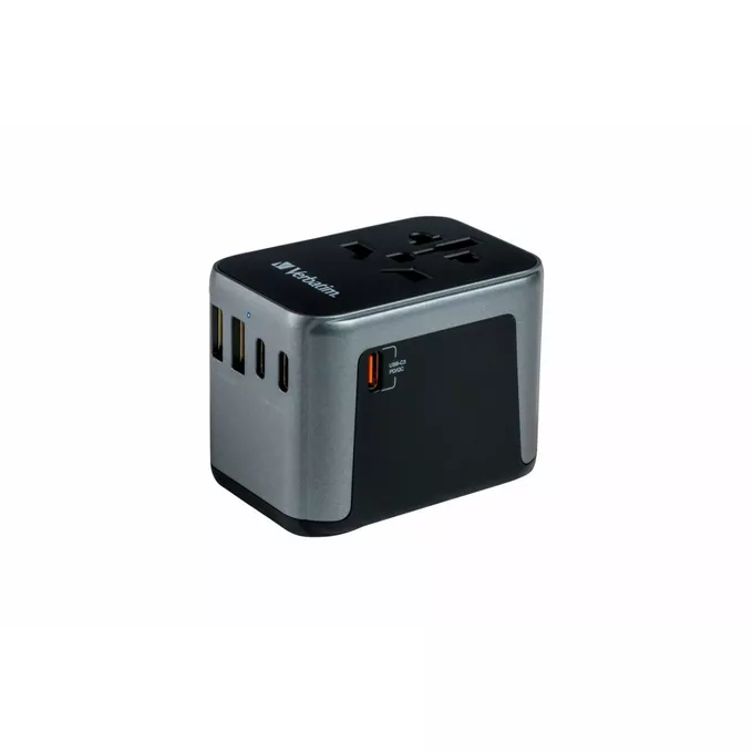 Verbatim Adapter podróżny UTA-03 49545 180 krajów, ładowarka PD 30W, QC 3.0 3x USB-C , 2x USB-A