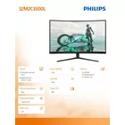 Philips Monitor 32M2C3500L 31.5 cala Curved VA 180Hz HDMIx2 DPx2