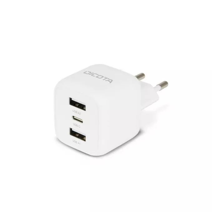 DICOTA Ładowarka GaN 32W 2xUSB-A 1xUSB-C biała