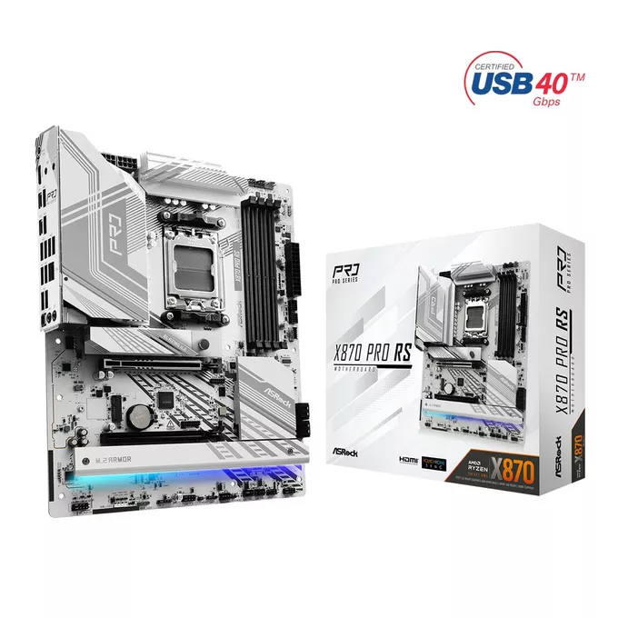 ASRock Płyta główna X870 PRO RS AM5 4DDR5 M.2 ATX