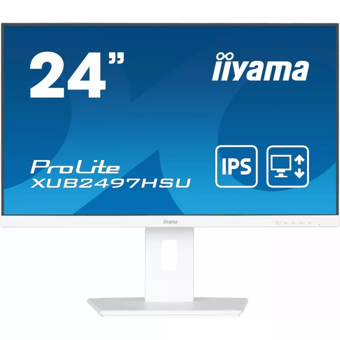 IIYAMA Monitor 24 cale XUB2497HSU-W2 IPS, HDMI, DP, 2x2W, 2xUSB, Pivot, HAS(150mm)