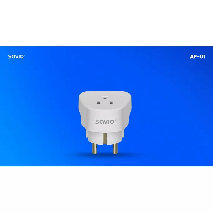 Savio Adapter podróżny, gniazdo US wtyk EU AP-01