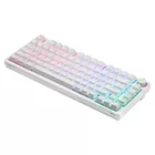 Savio Klawiatura mechaniczna bezprzewodowa PHENIX WHITE Gateron Red Pro, ABS