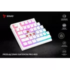 Savio Klawiatura mechaniczna bezprzewodowa PHENIX WHITE Gateron Red Pro, Pudding