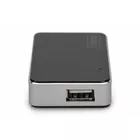 Digitus HUB/Koncentrator 4-portowy USB 2.0 HighSpeed, aktywny, czarno-srebrny