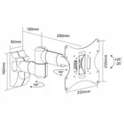 Maclean Uchwyt do telewizora  lub  monitora 23-42&quot; 30 kg uniwersalny  MC-503A B czarny max vesa 200x200