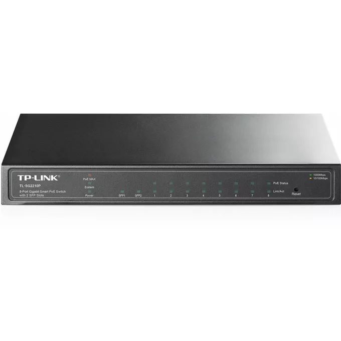 TP-LINK SG2210P switch  8x1GB 2xSFP PoE