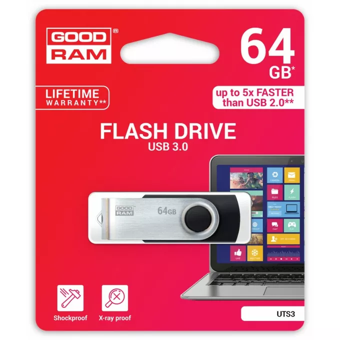 GOODRAM TWISTER BLACK 64GB USB3.0