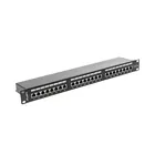 Lanberg Patch Panel 24 Port 1U Kat.5E czarny ekranowany