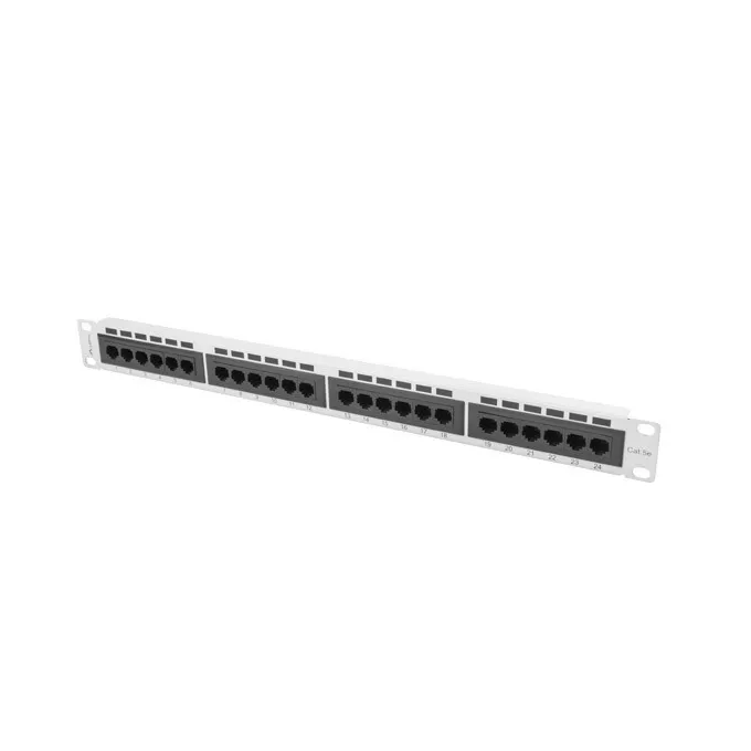 Lanberg Patch Panel 24 Port 1U Kat.5E szary