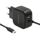 Qoltec Ładowarka sieciowa 17W | 5V | 3.4A | USB + kabel Micro USB