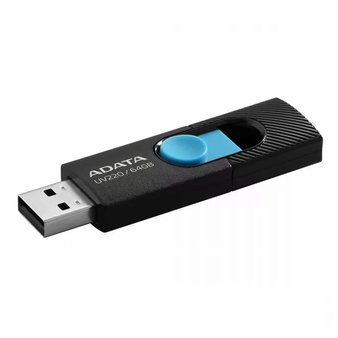 Adata Pendrive UV220 64GB USB2.0 Czarno-niebieski