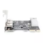 Digitus Karta (Kontroler) Firewire (400) PCI Exp., 2xZew. 1xZew.(Mini) IEEE1394a 6pin+Mini,Low Profile,VT6308P