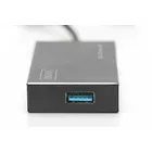 Digitus HUB/Koncentrator 4-portowy USB 3.0 SuperSpeed, aktywny, aluminium