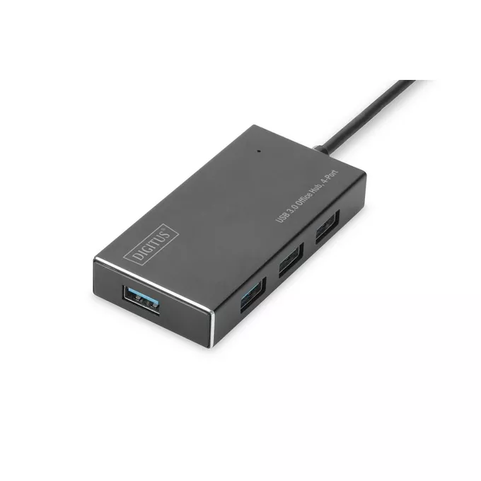 Digitus HUB/Koncentrator 4-portowy USB 3.0 SuperSpeed, aktywny, aluminium