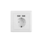 Lanberg Gniazdko podtynkowe 230V pojedyncze + 2x USB 2.1A schuko